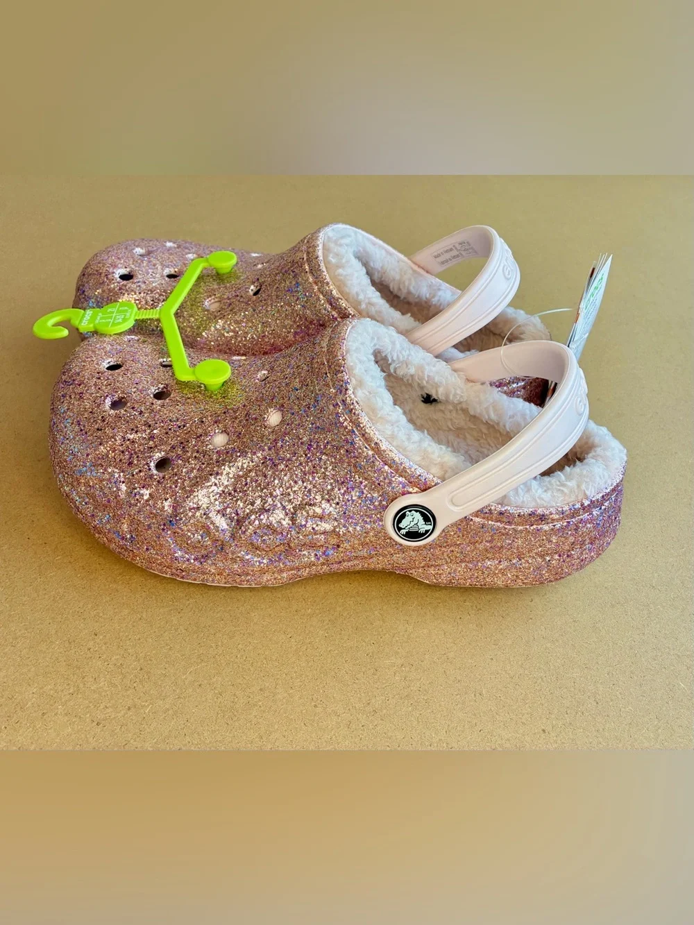 CROCS Baya Glitter Lined Clogs Girls 3